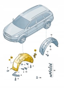 Nadkole 8R0821172F Oryginalny OE