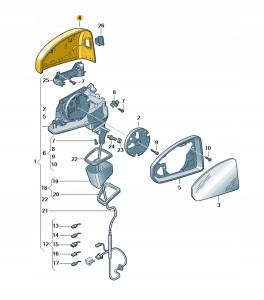 Pokrywka lusterka gruntowany 81A857527AGRU Oryginalny OE