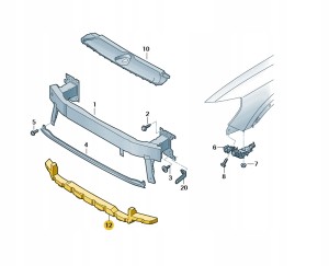 Wypełnienie z pianki 83A807550 Oryginalny OE