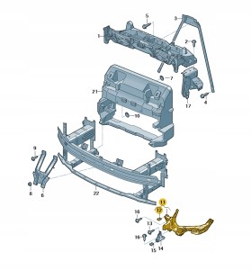 Uchwyt reflektora 89A805326B Oryginalny OE