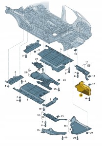 Osłona podłogi 8R0825215A Oryginalny OE