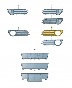 Kratka wlotu powietrza 8P4807681B Oryginalna OE