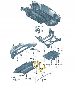 Spoiler koła 8K9853888 Oryginalny OE