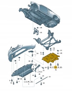 Osłona dźwiękochłonna 8K1863822J Oryginalny OE