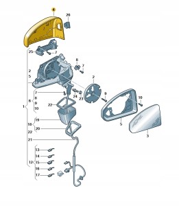 Pokrywka lusterka gruntowany 81A857527GRU Oryginalny OE