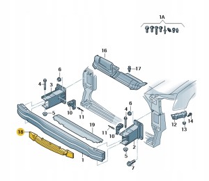 Wypełnienie z pianki 8K0807550E Oryginalny OE
