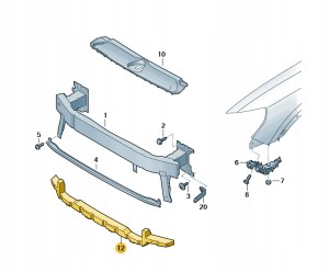 Wypełnienie z pianki 83A807550A Oryginalny OE