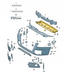 Element zamykajacy 8R0807233E Oryginalny OE