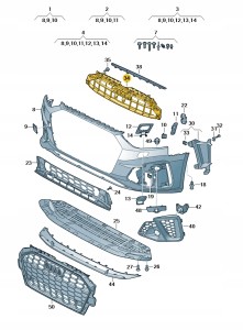 Element zamykajacy 8W0807233D Oryginalny OE