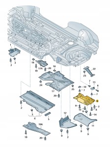 Osłona podłogi 8K0825215J Oryginalny OE