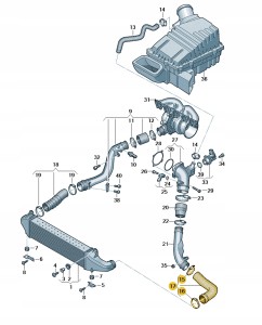 Wąż ciśnieniowy 8V0145745B Oryginalny OE