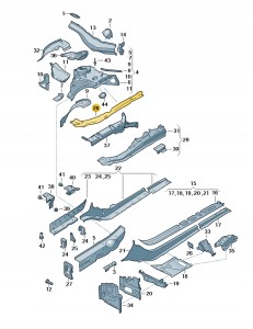Łącznik blaszany 8W0805030B Oryginalny OE