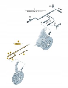 Wiązka przew. czujnika obrotów oraz czuj 80A972251 Oryginalny OE