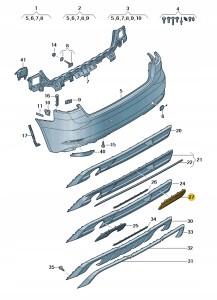Przesłona 8V3807820B Oryginalny OE
