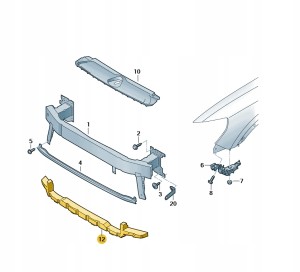 Wypełnienie z pianki 83F807550 Oryginalny OE