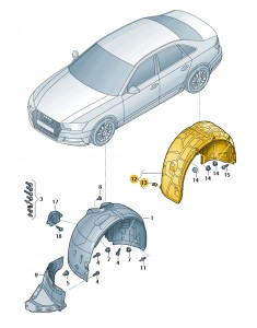 Nadkole 8W0810172L Oryginalny OE