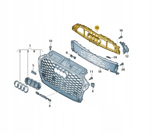 Element zamykajacy 8V5853949B Oryginalny OE
