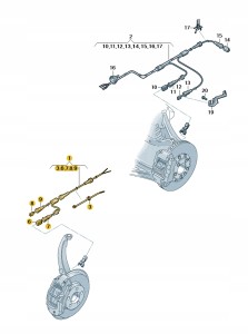 Wiązka elektryczna czujnika obrotów 80A972252 Oryginalny OE