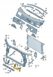 Uchwyt reflektora 8K0805607B Oryginalny OE