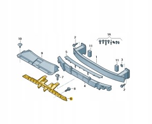 Płyta zamykająca 8U0853692A Oryginalny OE