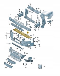Element zamykajacy 8K0807233B Oryginalny OE