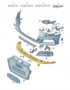 Element zamykający 8V3807233C Oryginalny OE