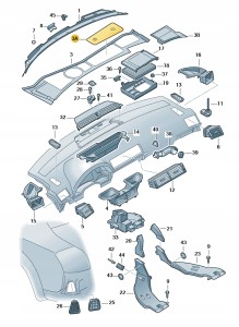 Kapa czerń satynowa 8E1819422A01C Oryginalny OE