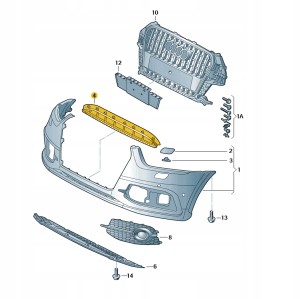 Siatka 8U0807683 Oryginalny OE