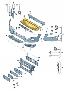 Element zamykajacy 8K0807233C Oryginalny OE
