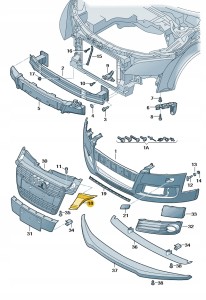 Nakładka 8J0807081B Oryginalny OE