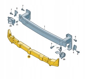 Wypełnienie z pianki 8XA807251A Oryginalny OE