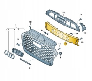Nakładka 8V5807217C Oryginalny OE