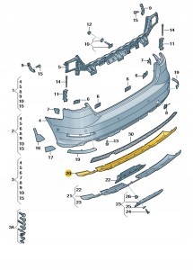 Spojler 8V5807521B Oryginalny OE