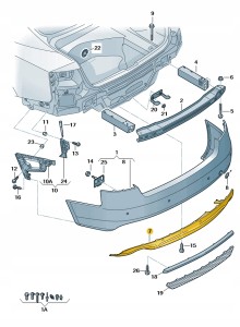 Spojler 8T8807521F Oryginalny OE