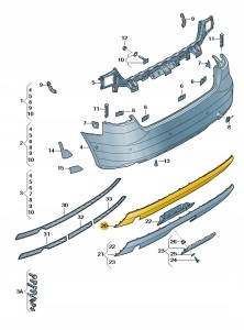 Spojler 8V3807521B Oryginalny OE