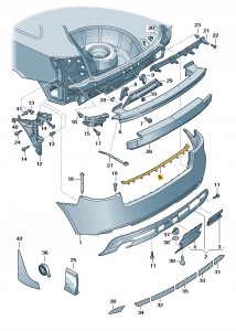 Nakładka czerń satynowa 8P3807421A01C Oryginalny OE