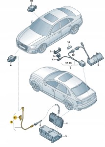 Adapter-przewód elektryczny 8W0971192 Oryginalny OE