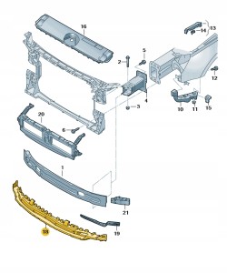 Wypełnienie z pianki 8W0807550AP Oryginalny OE