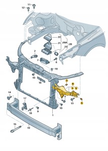 Uchwyt reflektora 8XA805607 Oryginalny OE