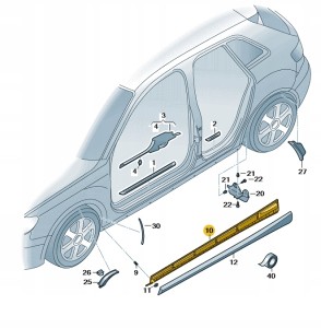 Listwa mocująca 8V4854535A Oryginalny OE