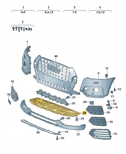 Element zamykajacy 8U0807233H Oryginalny OE
