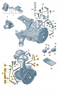 Wiązka przew. czujnika obrotów oraz czuj 8K0972251C Oryginalny OE