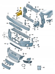 Uchwyt 8K0807134D Oryginalny OE