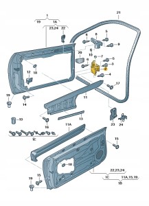 Zawias drzwiowy 8E0831412E Oryginalny OE