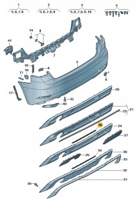 Przesłona 8V3807833B Oryginalny OE