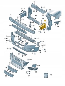 Uchwyt 8K0807133D Oryginalny OE