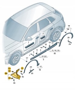 spoiler koła 80A853888K Oryginalny OE