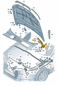 Zawias klapy 8W0823301D Oryginalny OE