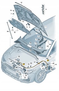 Cięgno zamka pokrywy 83B823535A Oryginalny OE
