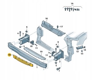 Wypełnienie z pianki 8K0807550K Oryginalny OE